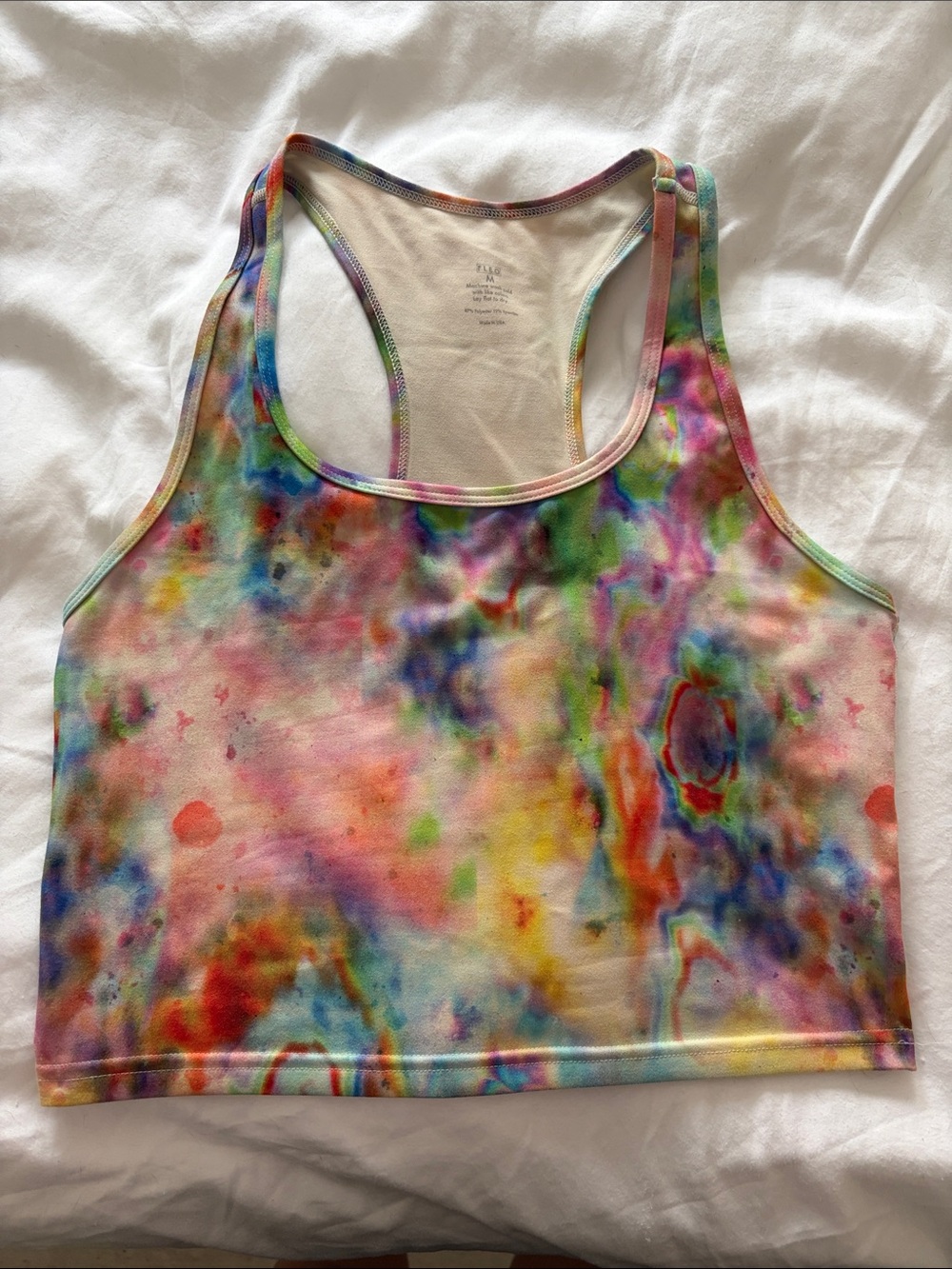 FLEO Multicolor Tie-Dye Racerback Crop
